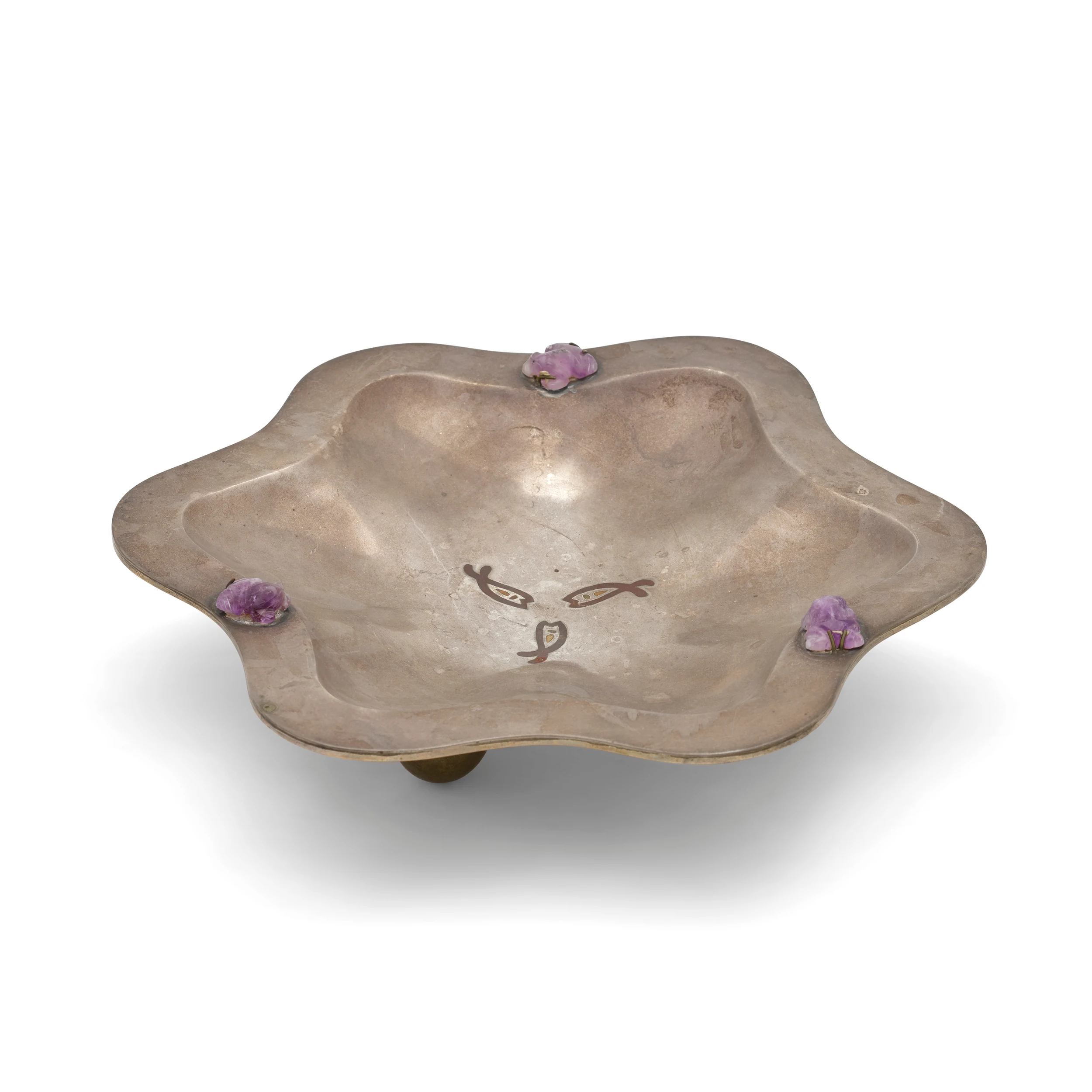 fish amethyst plate - Photo 1