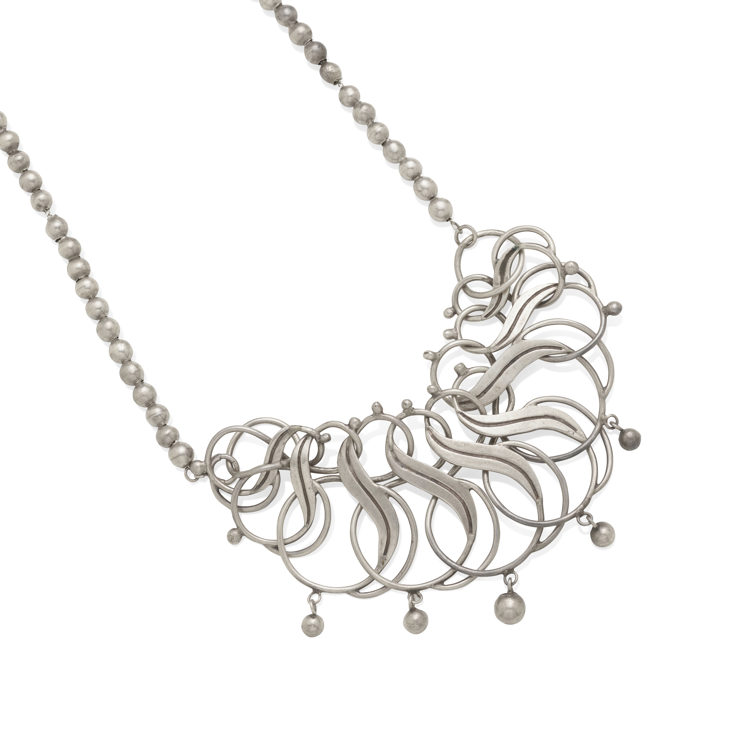 Swirled and Twisted Three Dimensional Necklace - Photo 1