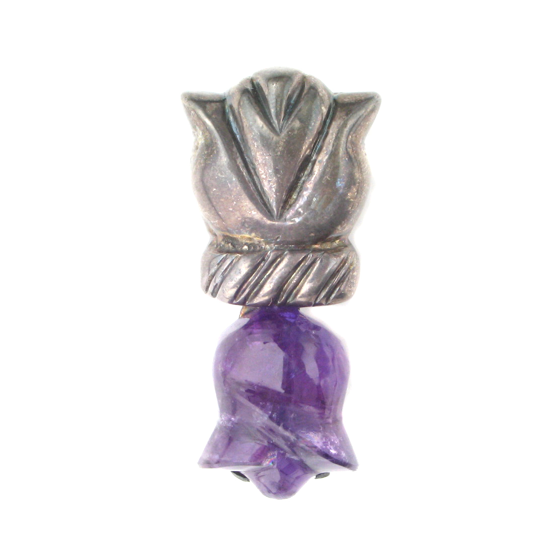 Pin with Silver Tulip on One End and on Other End - Photo 1