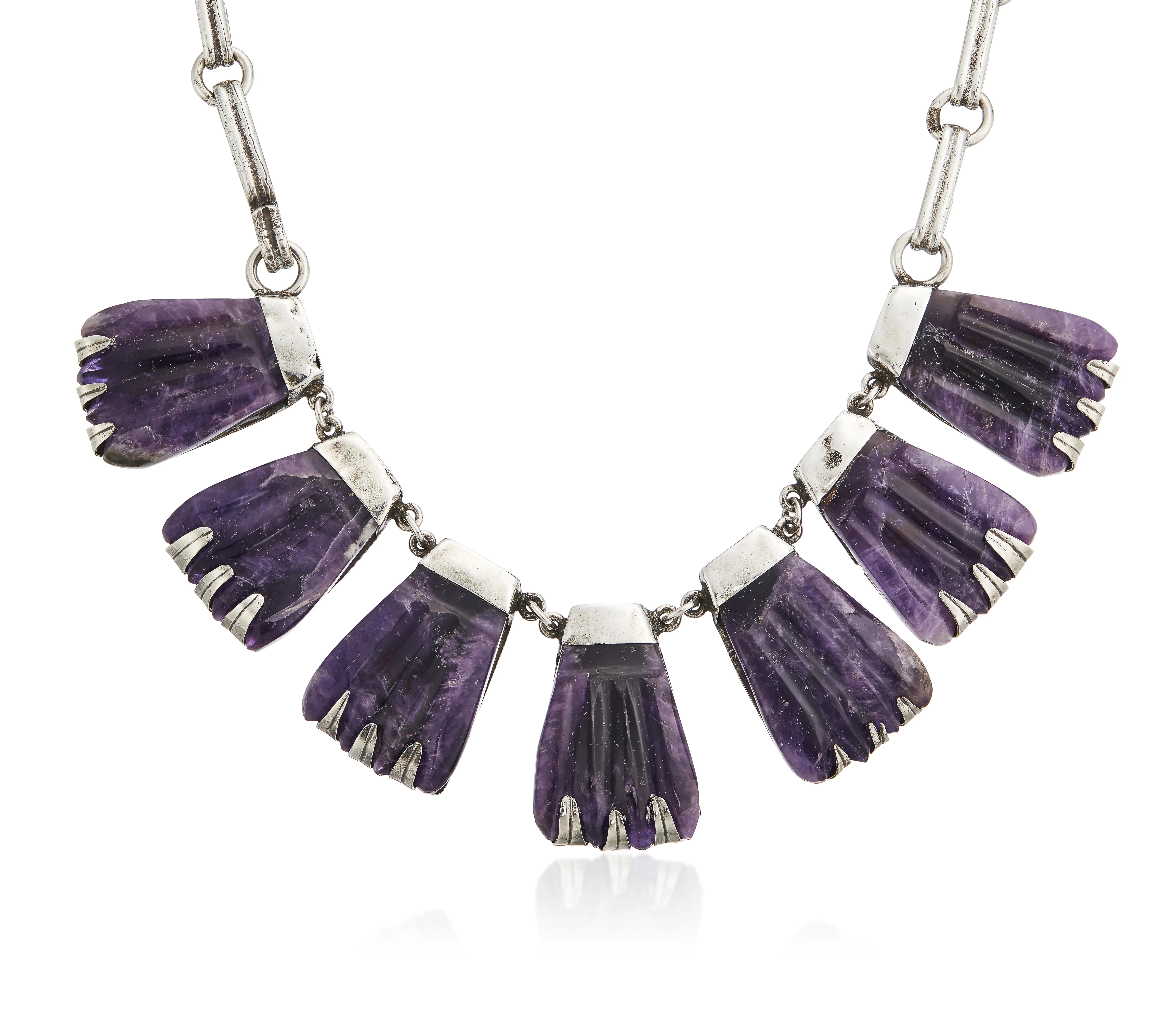 Carved Amethyst Necklace - Photo 1
