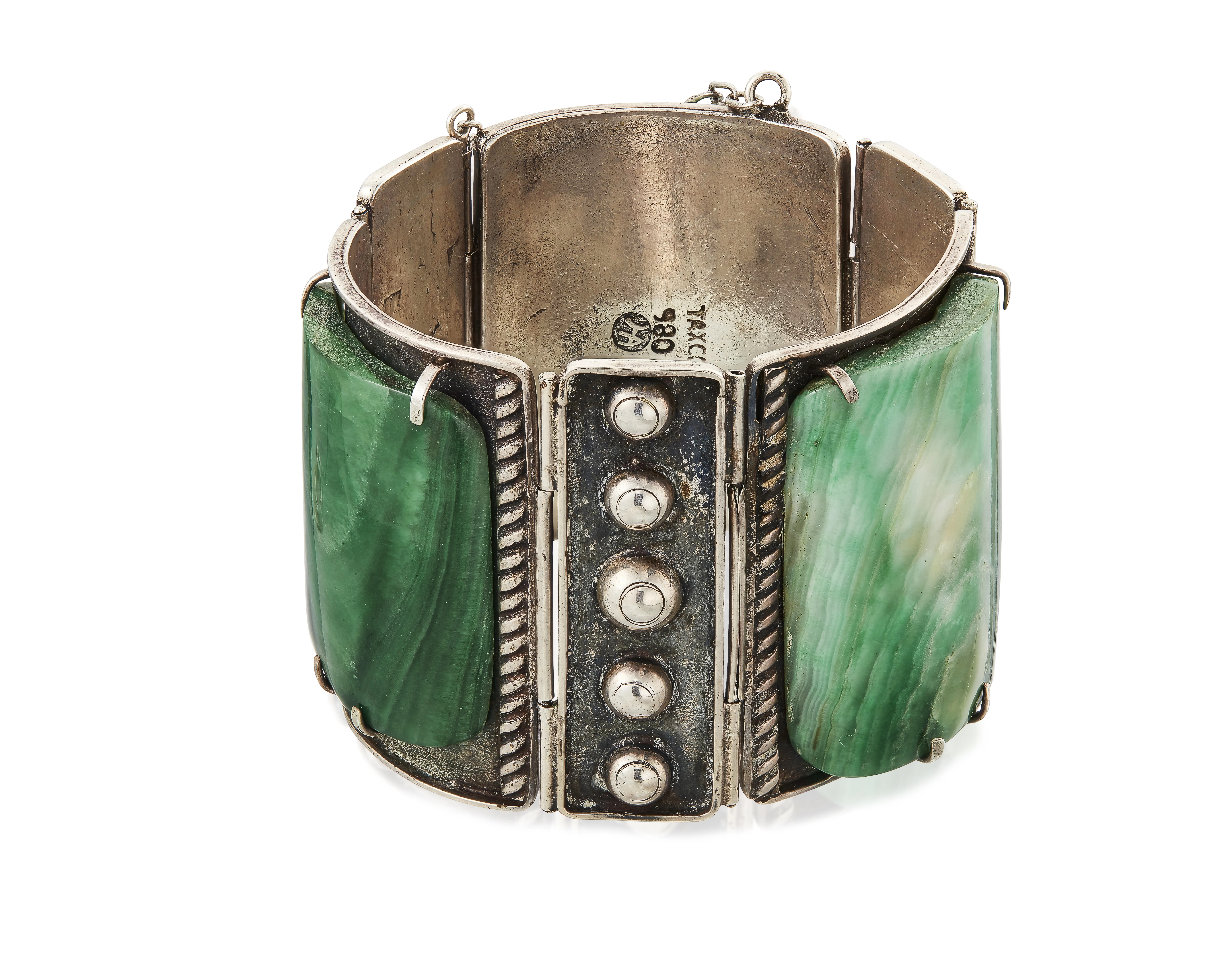 Jade And Silver Bracelet - Photo 1