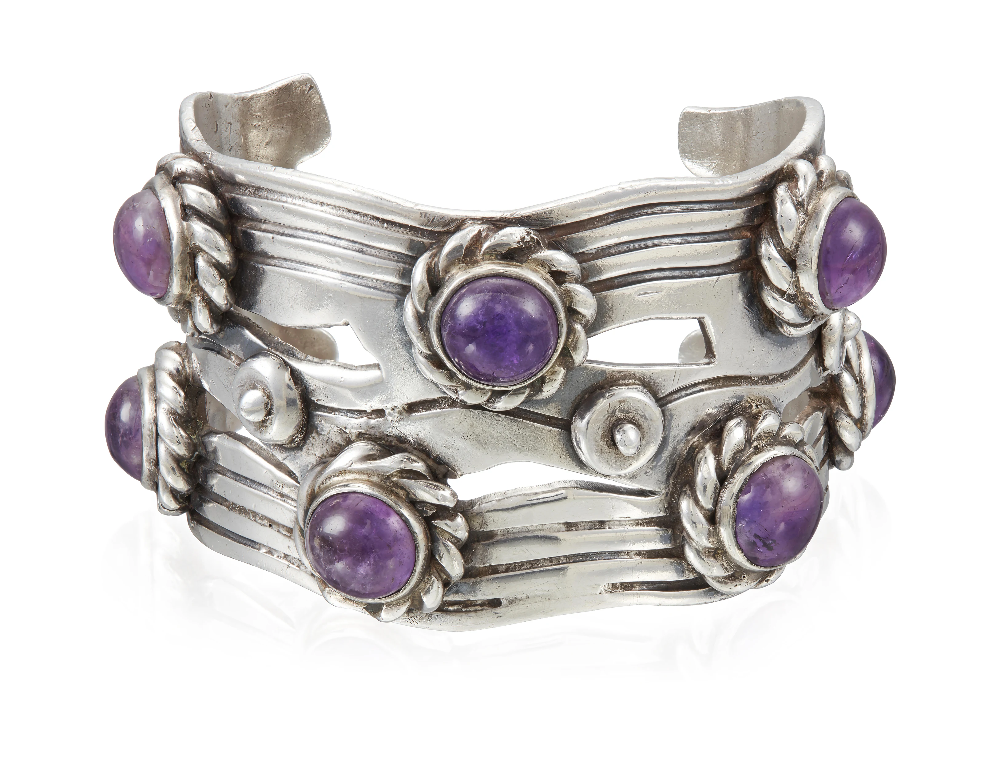 'River of Life' Amethyst Cuff Bracelet - Photo 1