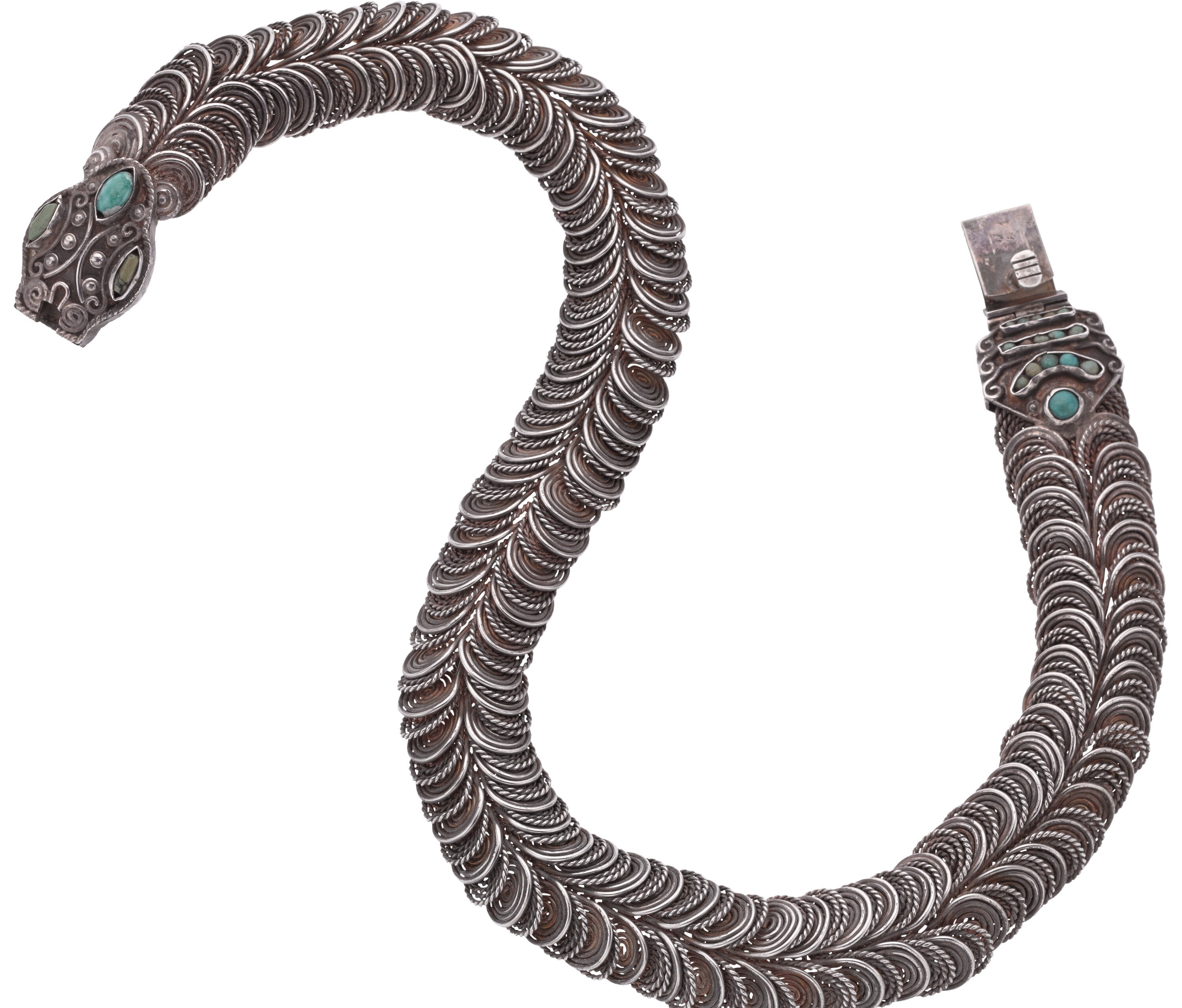 turquoise snake necklace - Photo 1