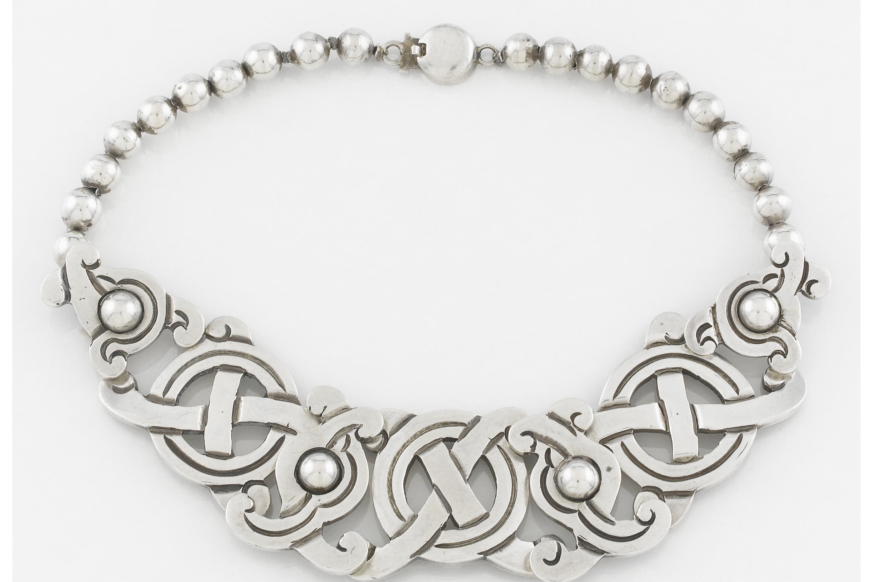 Necklace of Heavy Carved Pre-Columbian Symbols Resembling - Photo 1