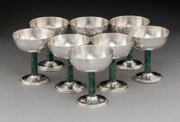 malachite silverplate plate