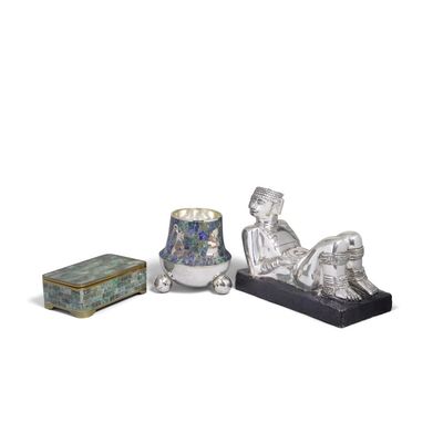 mixed-metal mixed metal lidded vase - Photo 1
