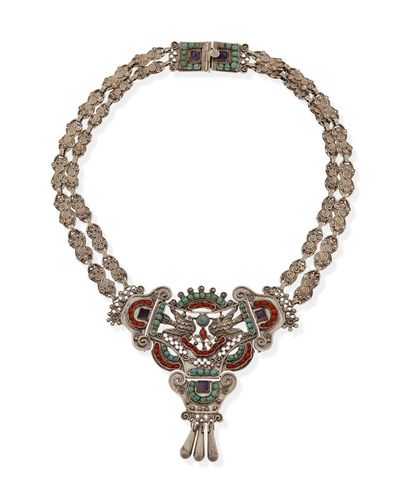 turquoise amethyst dove necklace - Photo 1