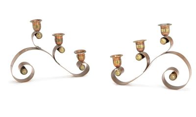 copper & brass candelabra - Photo 1