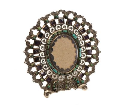 turquoise amethyst picture frame