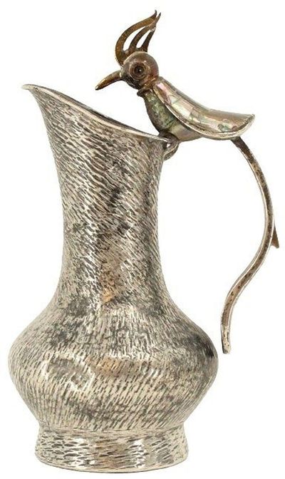 bird silverplate pitcher