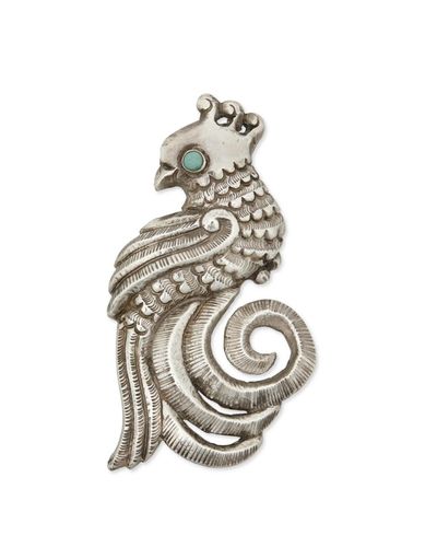 turquoise bird pin - Photo 1
