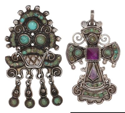 turquoise amethyst pendant - Photo 1