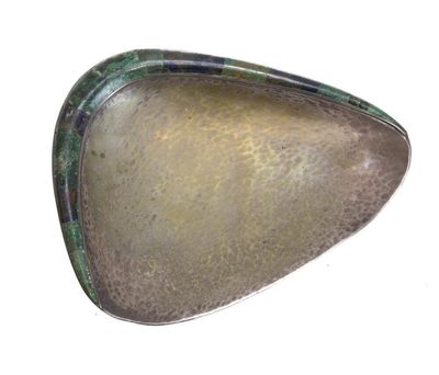 malachite silverplate plate