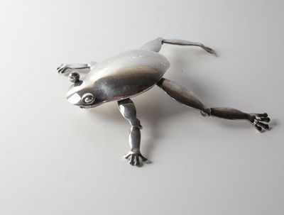 frog silverplate onyx plate - Photo 1