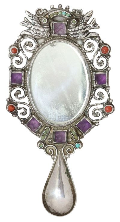 turquoise amethyst mirror - Photo 1