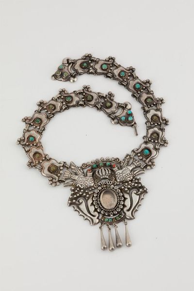 turquoise floral necklace - Photo 1