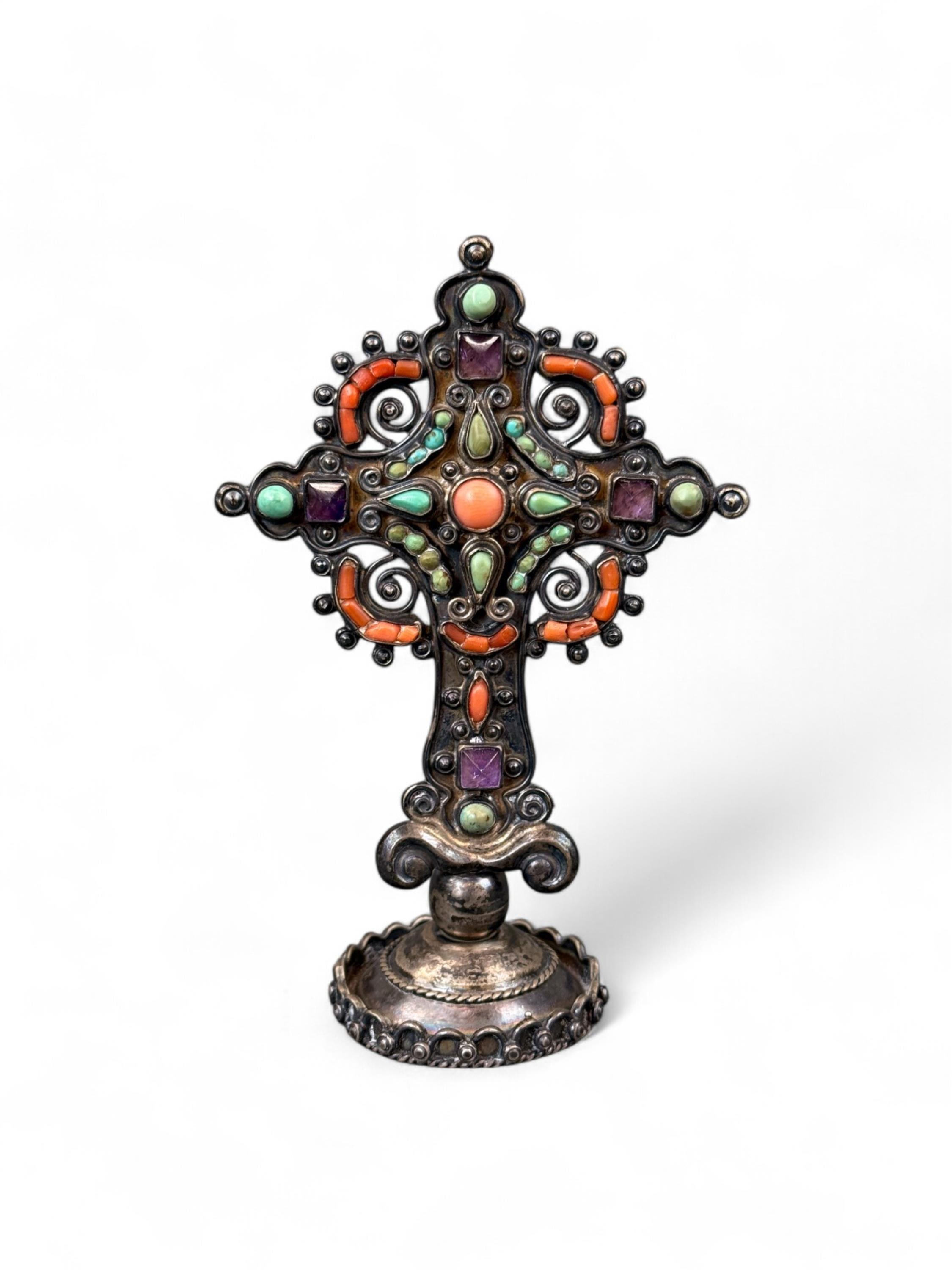 turquoise amethyst cross - Photo 1