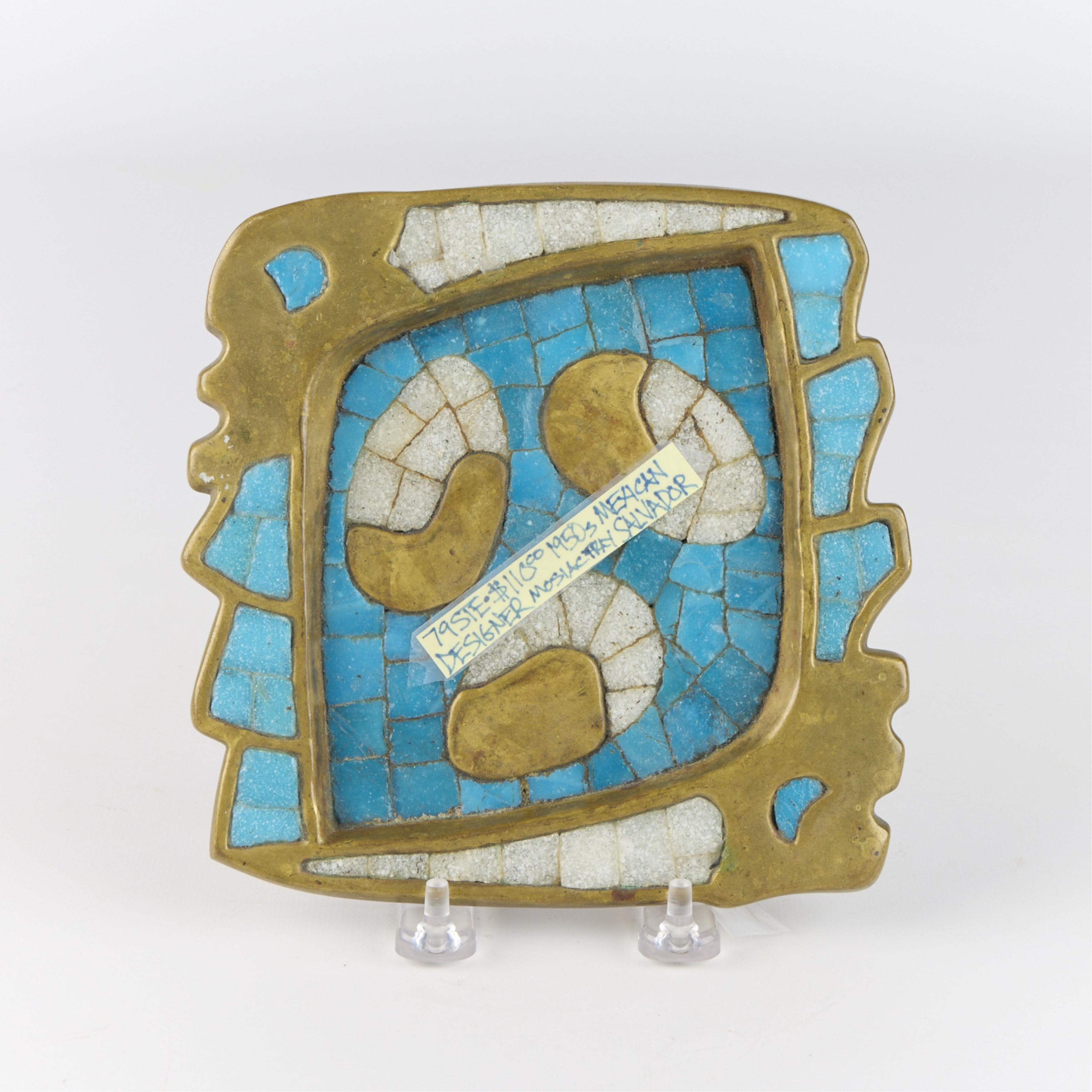 mosaic brass tray - Photo 1