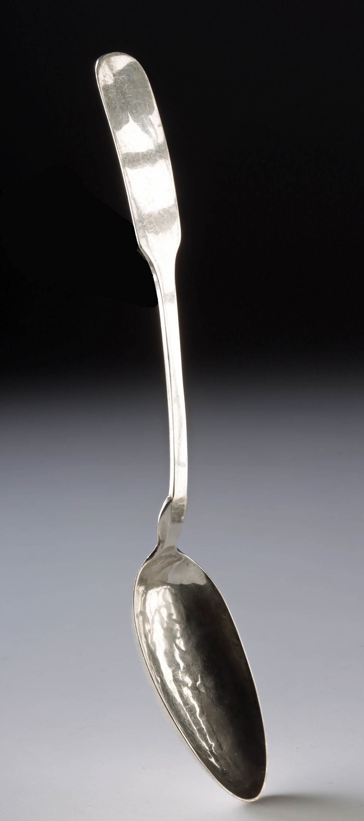 Large Silver Serving Spoon of Early American Design - Photo 1