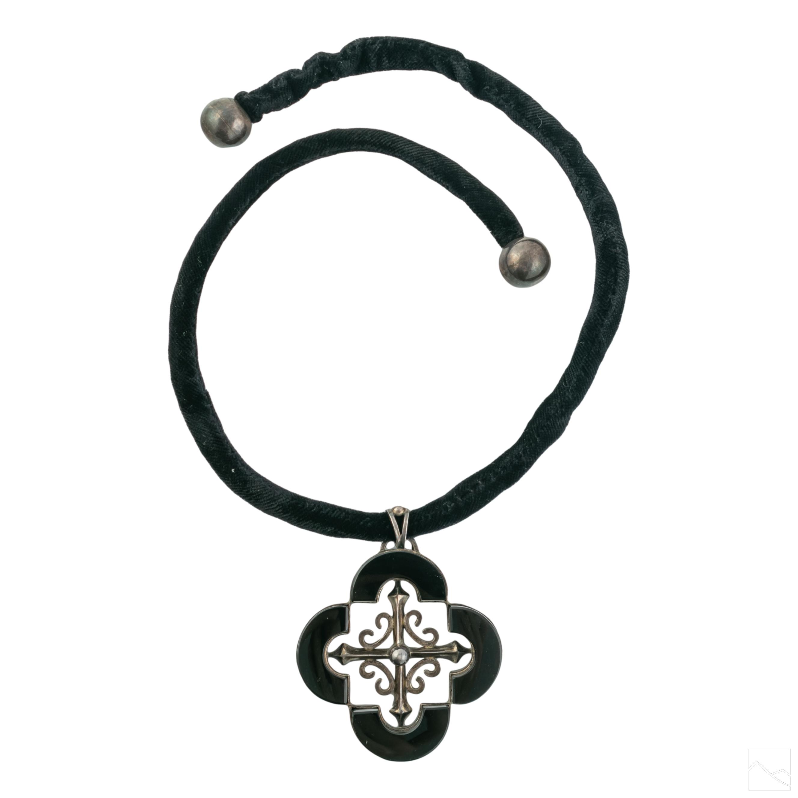 onyx cross necklace