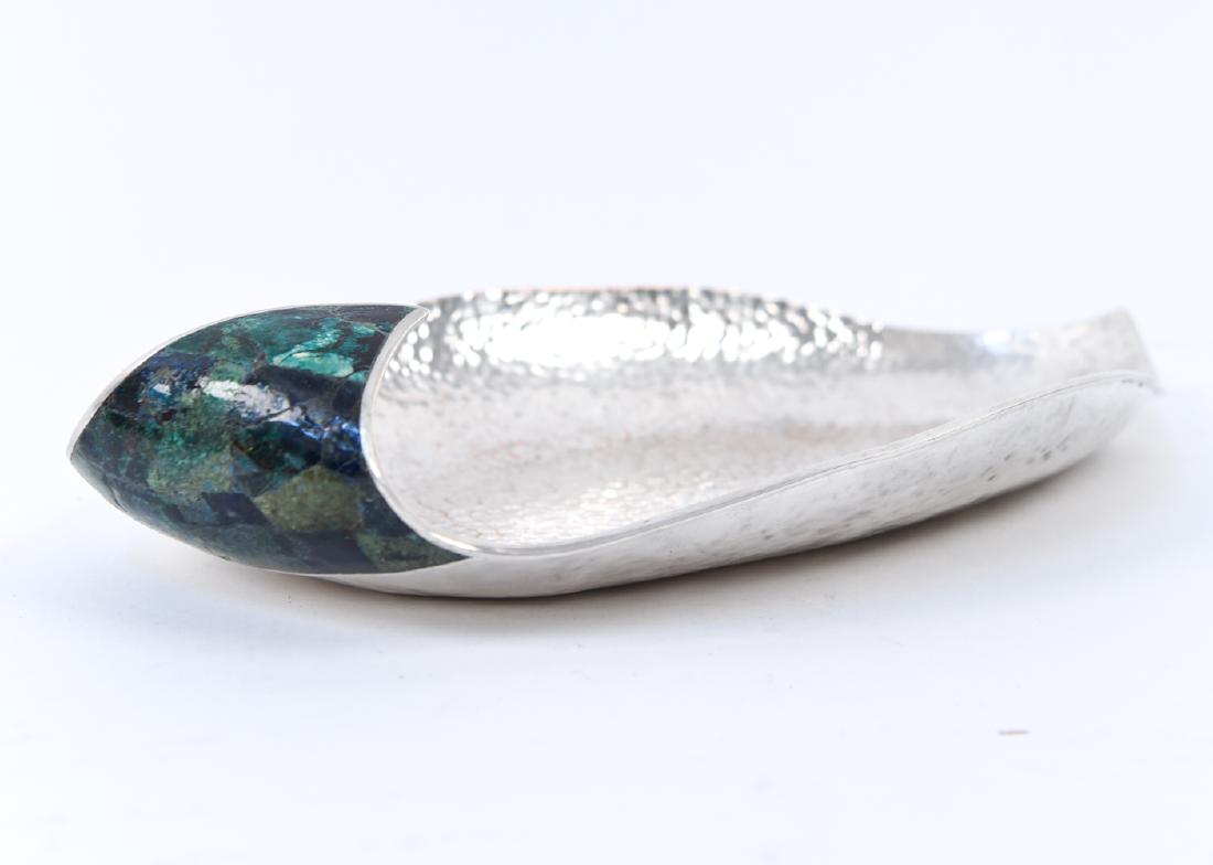 leaf mixed metal malachite plate - Photo 1
