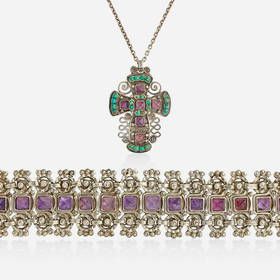 turquoise amethyst bead necklace - Photo 1