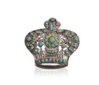 turquoise crown pin - Photo 1