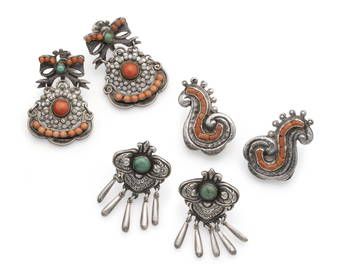turquoise coral earrings - Photo 1