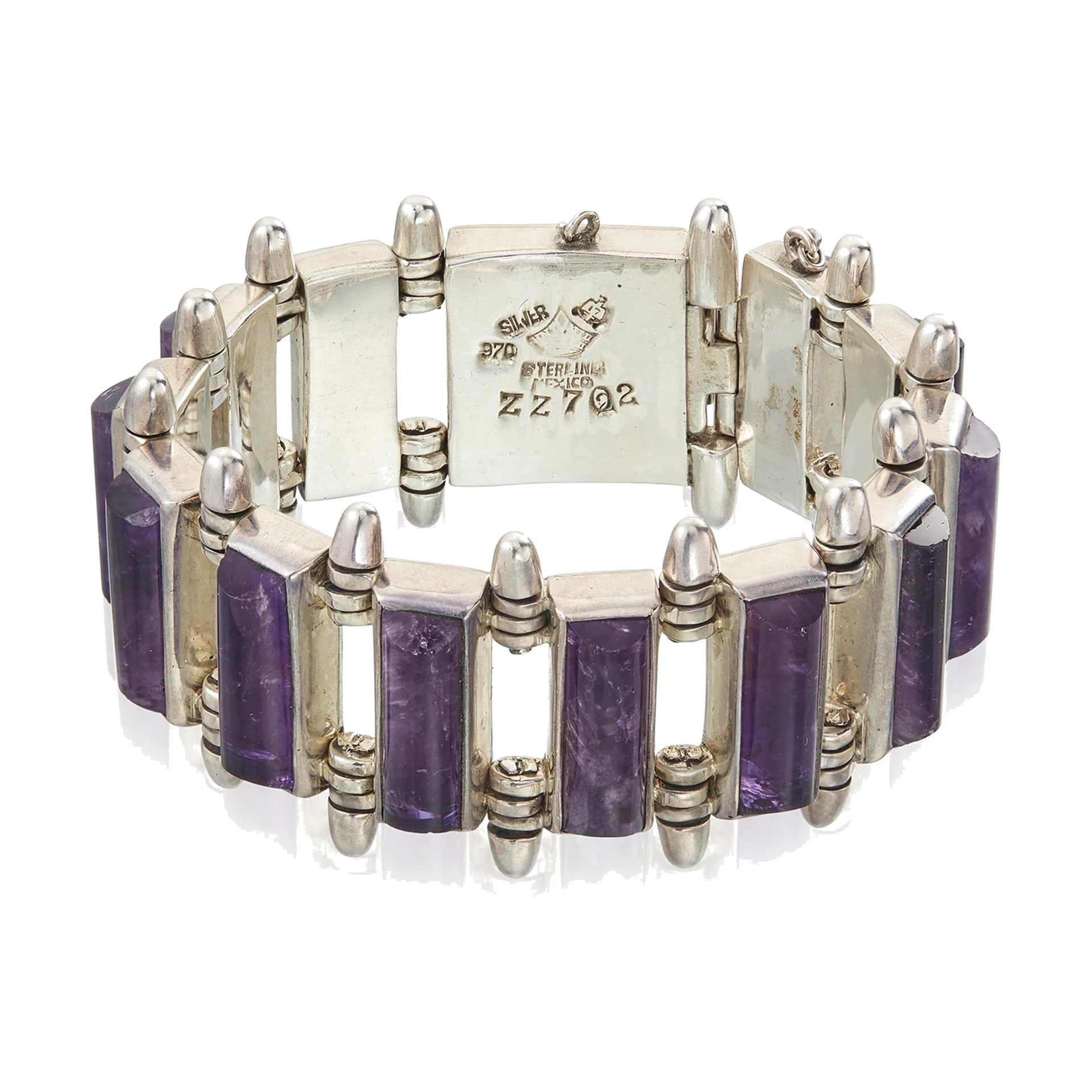 Amethyst Bar-Link Bracelet - Photo 1