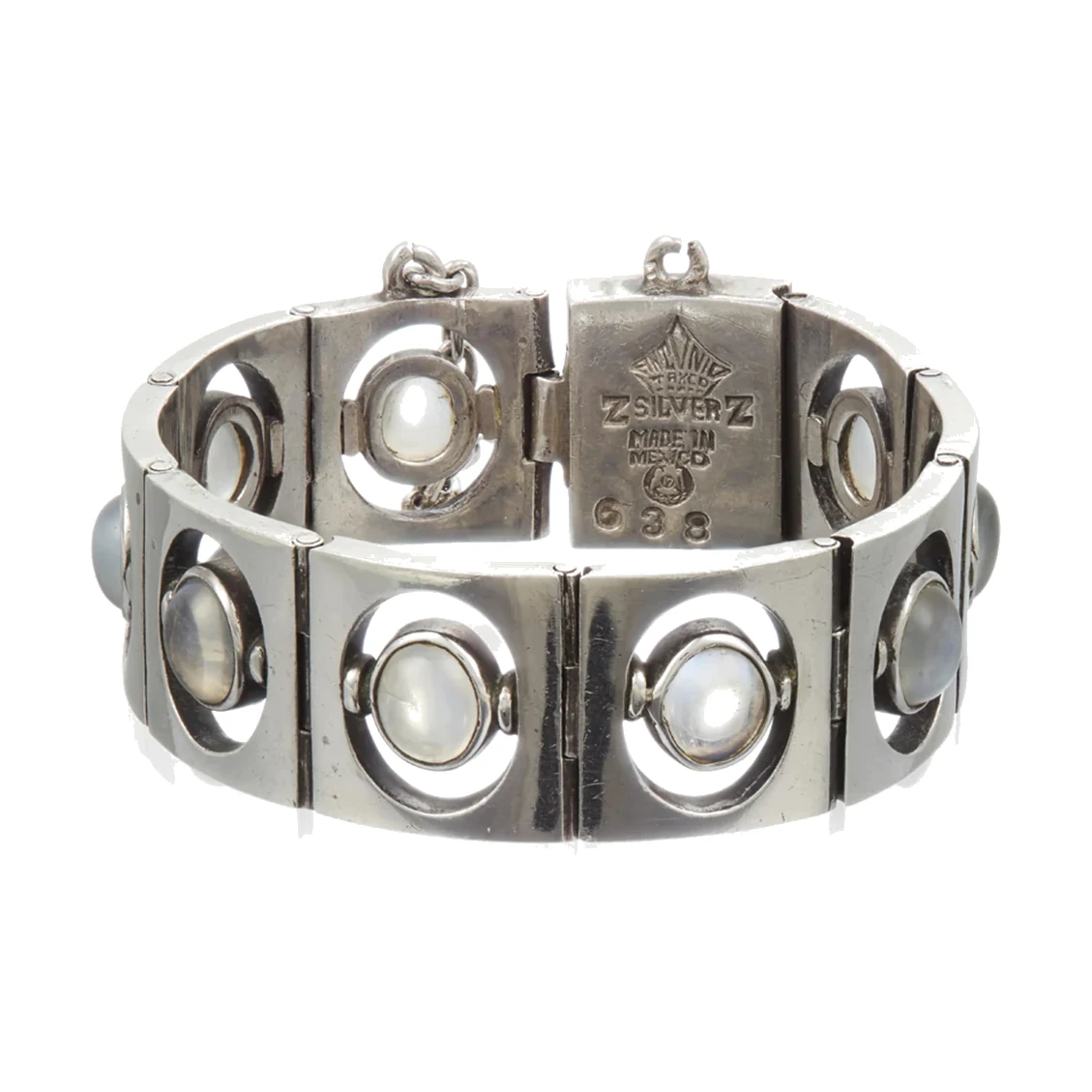 Moonstone and Silver Bracelet - Photo 1