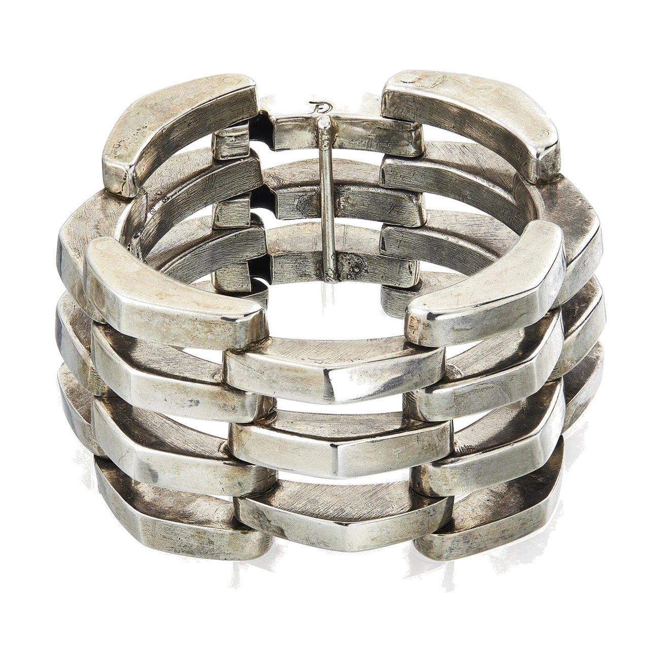 Woven Small-Link Silver Bracelet