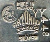 Made in Mexico · Antonio · Taxco · Silver · YY418 · [eagle 17]