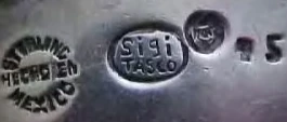 Sterling · Hecho en Mexico · Sigi · Tasco · [eagle head] · 15