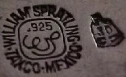 William Spratling mark: William Spratling · .925 · WS · Taxco·Mexico · Eagle 30 (1954-67)