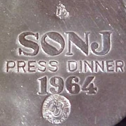 William Spratling mark: SONJ · Press Dinner · 1964 · Eagle 30 (1956-64)