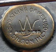 William Spratling mark: WS · Pat. Pend. · Spratling of Mexico · ·Silson Inc· (ca.1940-42)
