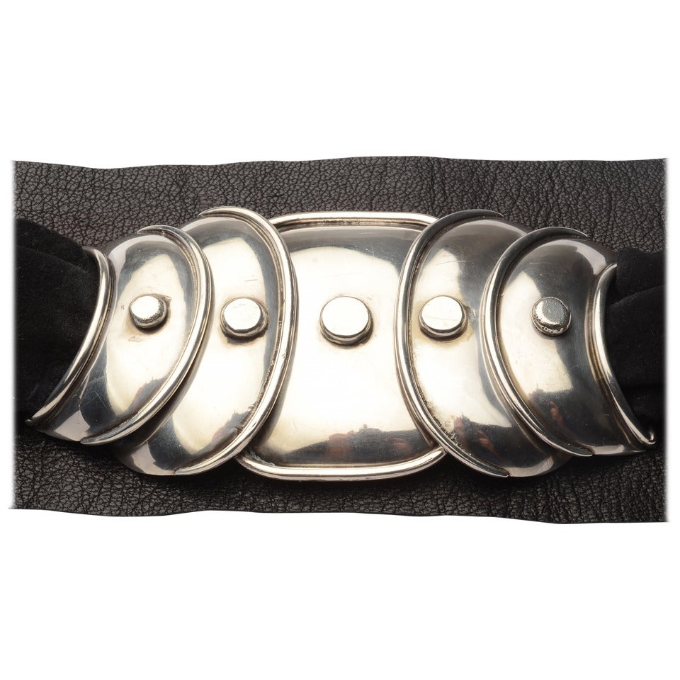 Large silver armadillo belt buckle - Photo 1