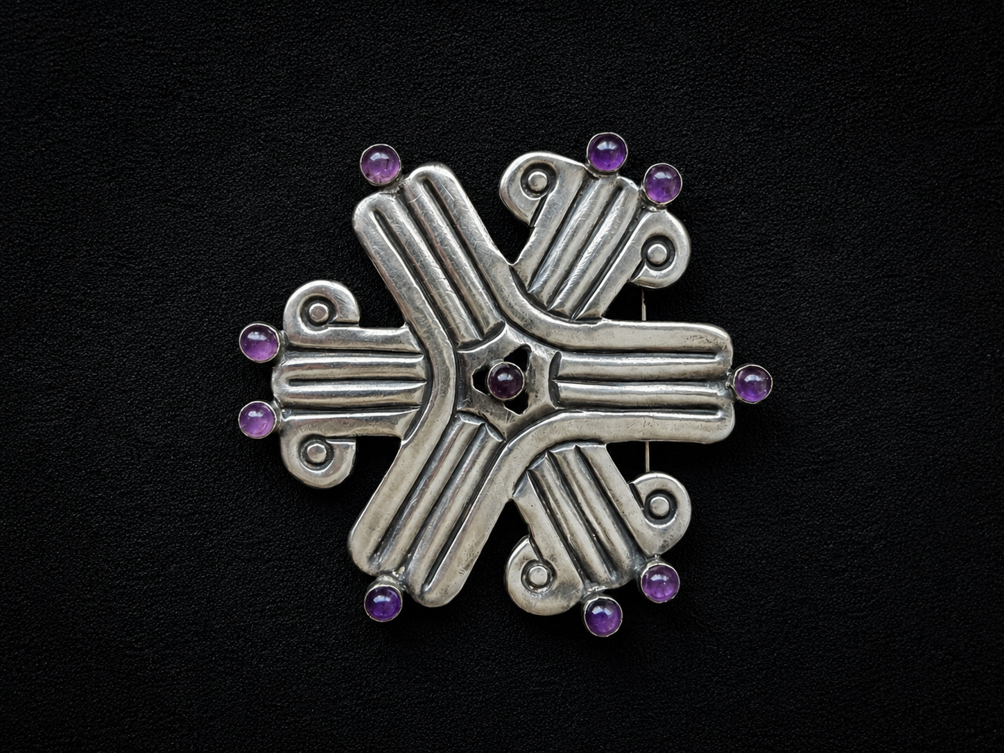Hexagon Amethyst Pendant