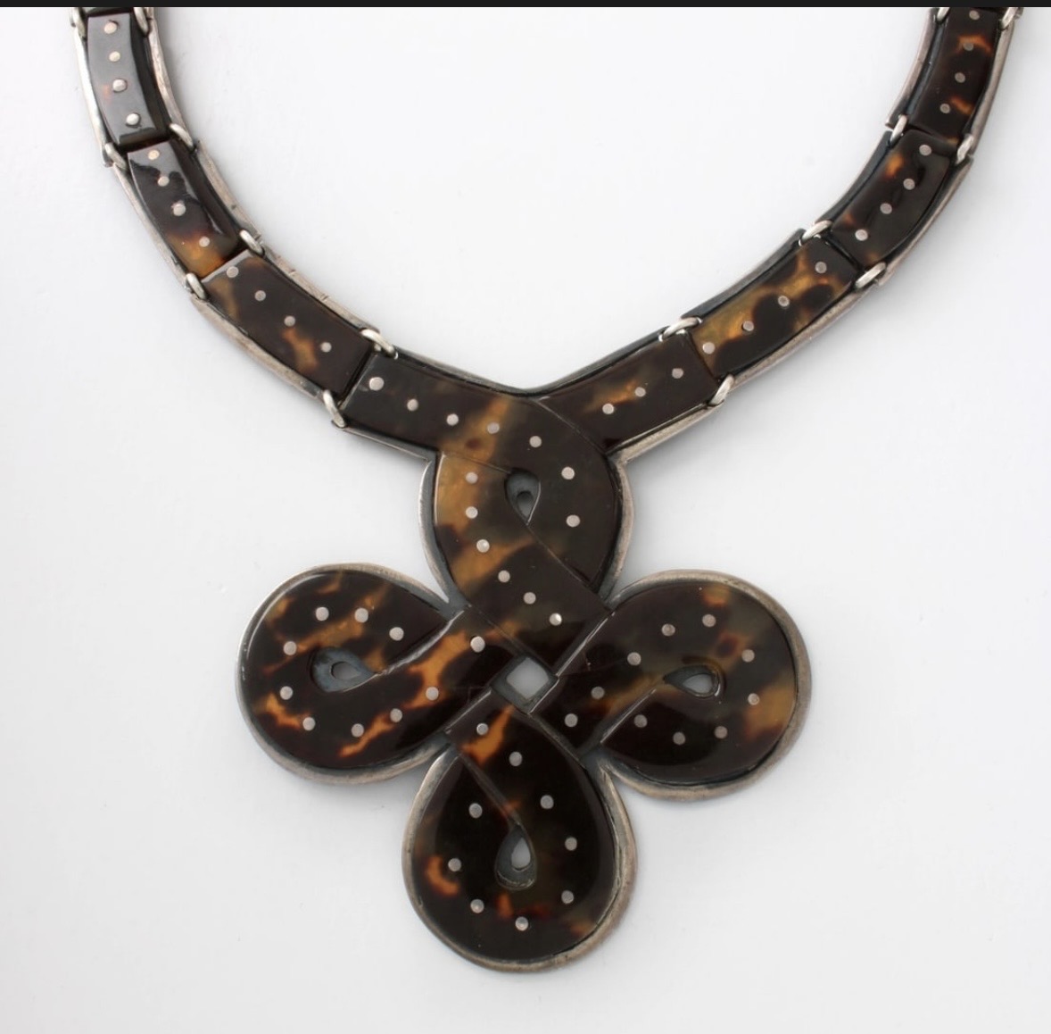 “Pretzel” Tortoise Shell Necklace