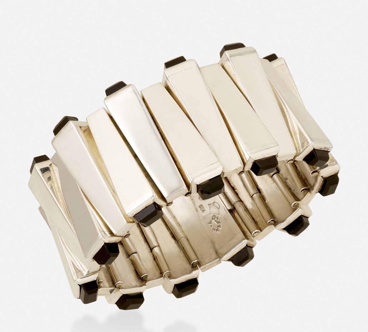 Matchstick bracelet with obsidian tips