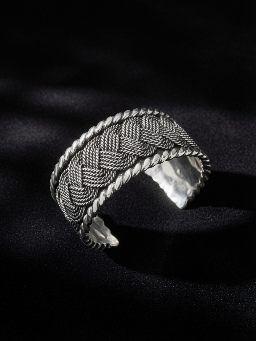 Rope-braid cuff bracelet - Photo 1
