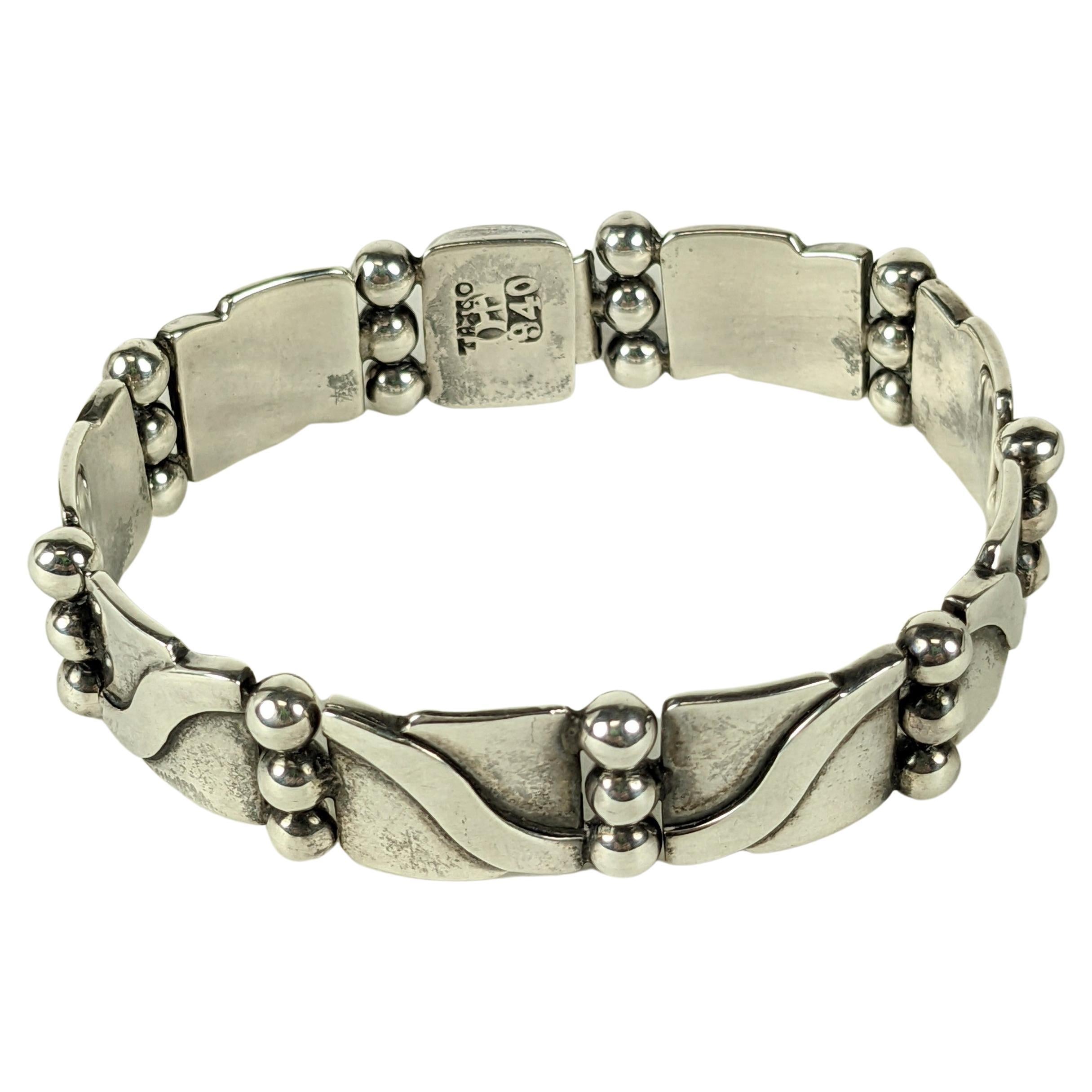 Three Ball and Wave bracelet