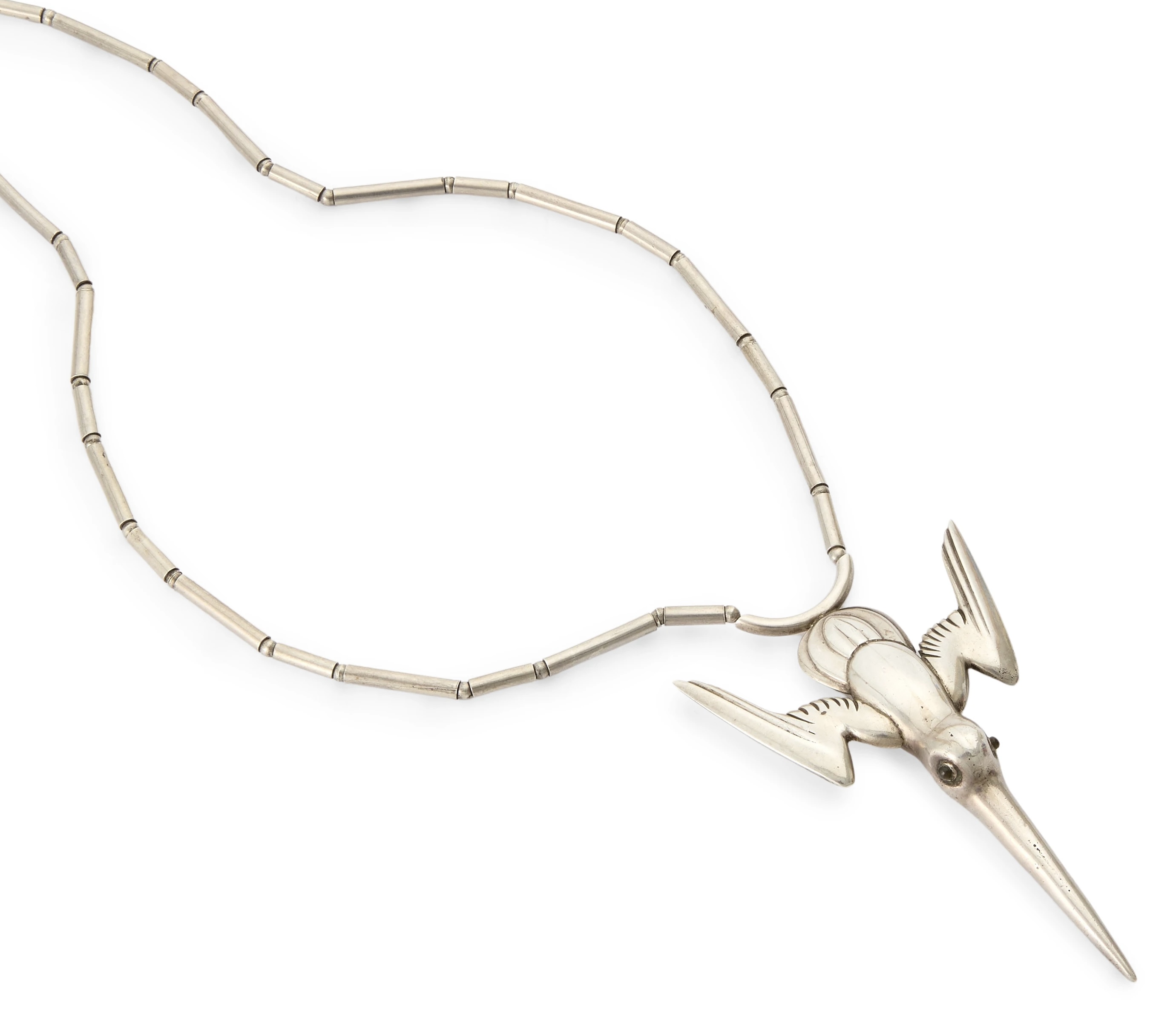 Silver Hummingbird Necklace