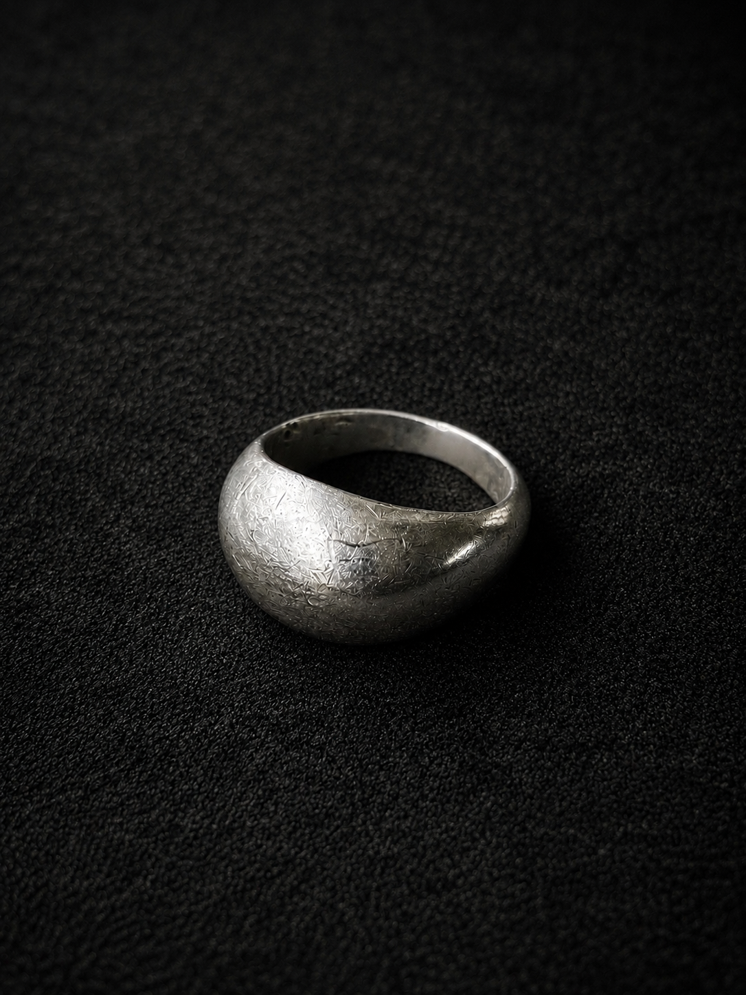 Simple Heavy Silver Domed Ring