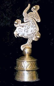 Bell with One Dimensional Flat Animal on Top - Photo 1