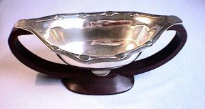 Boat Shaped Silver Bowl - Photo 1