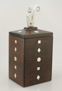 Ebony Tall Box with Detachable Lid - Photo 1