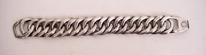 Heavy Silver Link Chain Bracelet - Photo 1