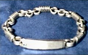 Identification Bracelet with Intricate, Wrapped Wire Links - Photo 1