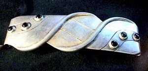 Croissant Rectangular Belt Buckle with Hematite - Photo 1